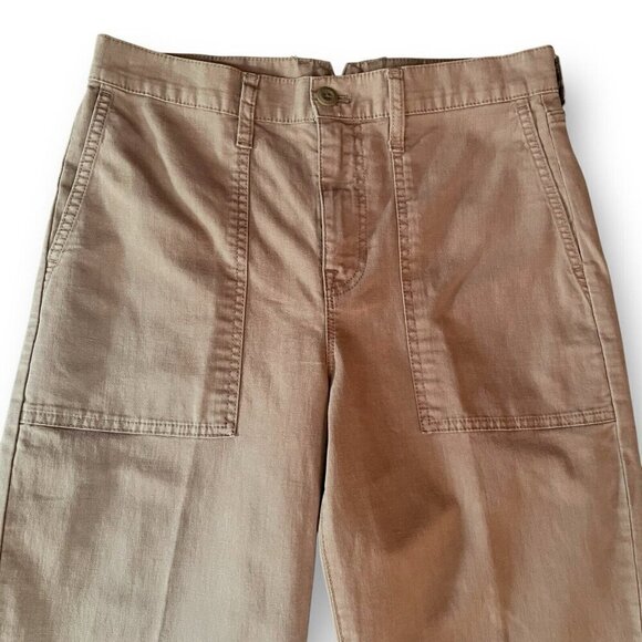 J Crew Womens Garment Dyed Cargo Pant in Chino Twill Sz 29 Tan Utility High Rise - Picture 3 of 7